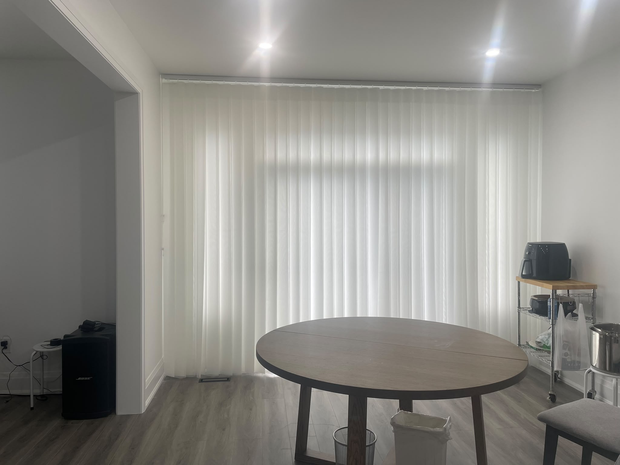 Corner Window Installation with Shades